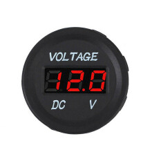(Red) Car Motorcycle Boat LED Digital Voltmeter Ammeter Amp Volt Meter