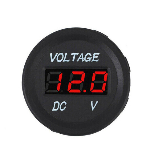 (Red) Car Motorcycle Boat LED Digital Voltmeter Ammeter Amp Volt Meter