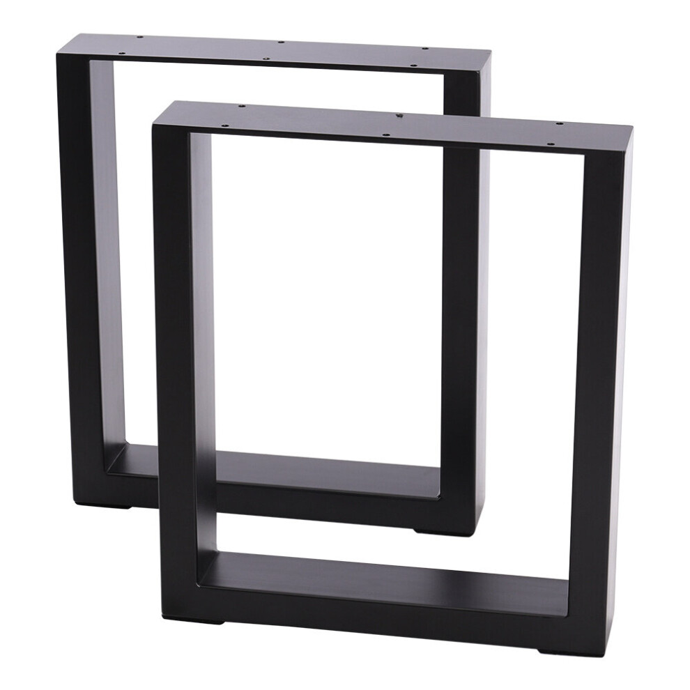 Living And Home (Pair Of Square-L35*W7*H40) Set Of 2 Metal Table Bench Legs Frames Square Steel Base Stands