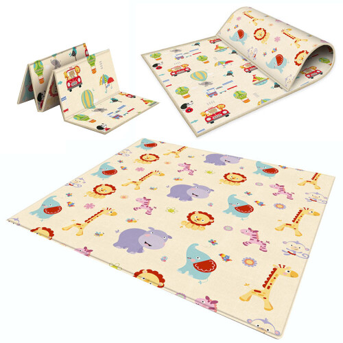 2Side Baby Play Mat Crawling Μαλακή κουβέρτα πτυσσόμενο κινούμενο σχέδιο αδιάβροχο πικνίκ Carp