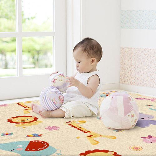 2Side Baby Play Mat Crawling Μαλακή κουβέρτα πτυσσόμενο κινούμενο σχέδιο αδιάβροχο πικνίκ Carp 2