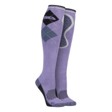 (04-Aug, SBGLS009PUR) Storm Bloc - Storm Bloc - Damen Baumwolle Kniestrümpfe Argyle Muster | Wandersocken Kniehoch
