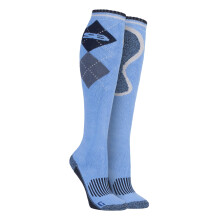 (04-Aug, SBGLS009NVY) Storm Bloc - Storm Bloc - Damen Baumwolle Kniestrümpfe Argyle Muster | Wandersocken Kniehoch