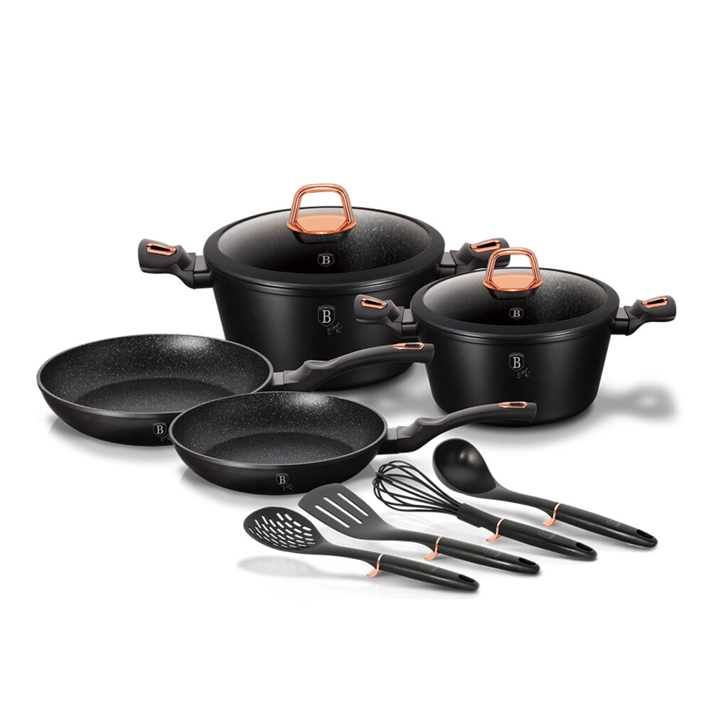 (Black Rose) Berlinger Haus 10 Pc Cookware Set Induction