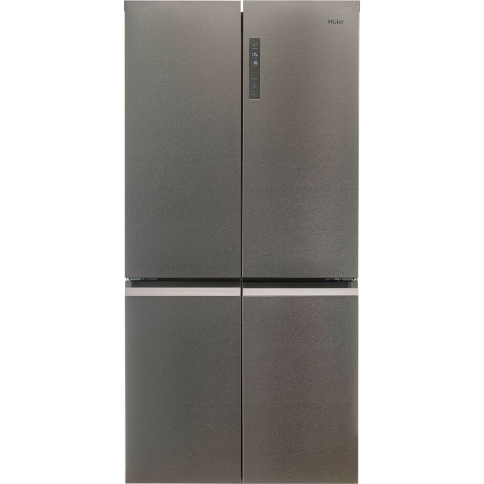 Haier Slim Depth Cube HTF-540DP7 American Fridge Freezer - Stainless Steel Effect