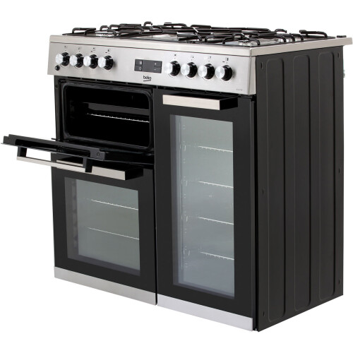 Beko KDVF90X 90cm Dual Fuel Range Cooker Stainless Steel on OnBuy