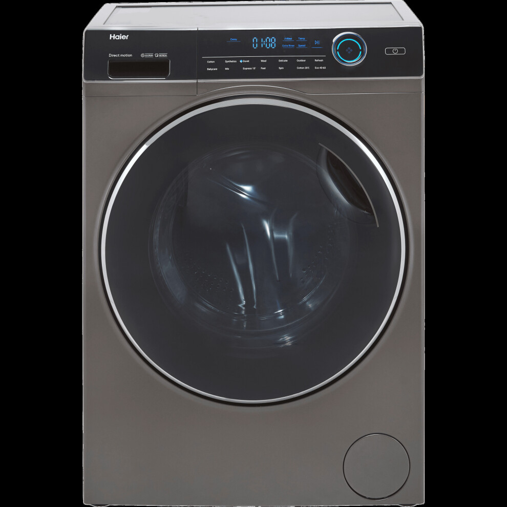 Haier i-Pro series 7 HW80-B14979S 8Kg Washing Machine with 1400 rpm - Graphite