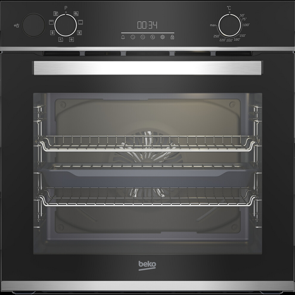 Beko AeroPerfect BBIS25300XC Built In Electric Single Oven with added Steam Function - Stainless Steel