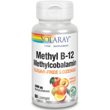 Solaray, Metyl B-12, Prírodná Mango-Peach, 2 500 mcg, 60 Lozenges