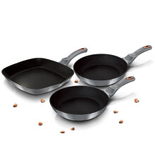 (Moonlight (Silver)) Berlinger Haus 3pc Aluminium Non Stick Frying Pan