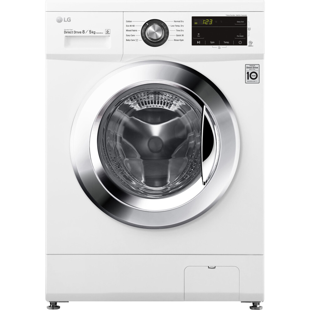 LG FWMT85WE 8Kg / 5Kg Washer Dryer with 1400 rpm - White