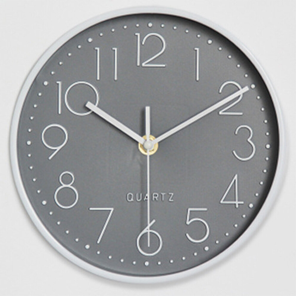 (Gray) Wall Clock 12 Inch Silent Non Ticking Clock for Living Room Bedroom Kitchen Office