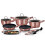 (Rose) Berlinger Haus 12 Pc Cookware Set Pots and Pans 2