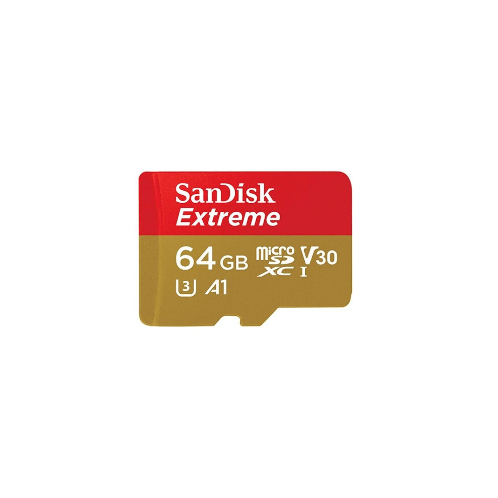 New Sandisk Extreme 64Gb Micro Sd Sdxc U3 A1 V30 Sdsqxvf-064G-Gn6ma