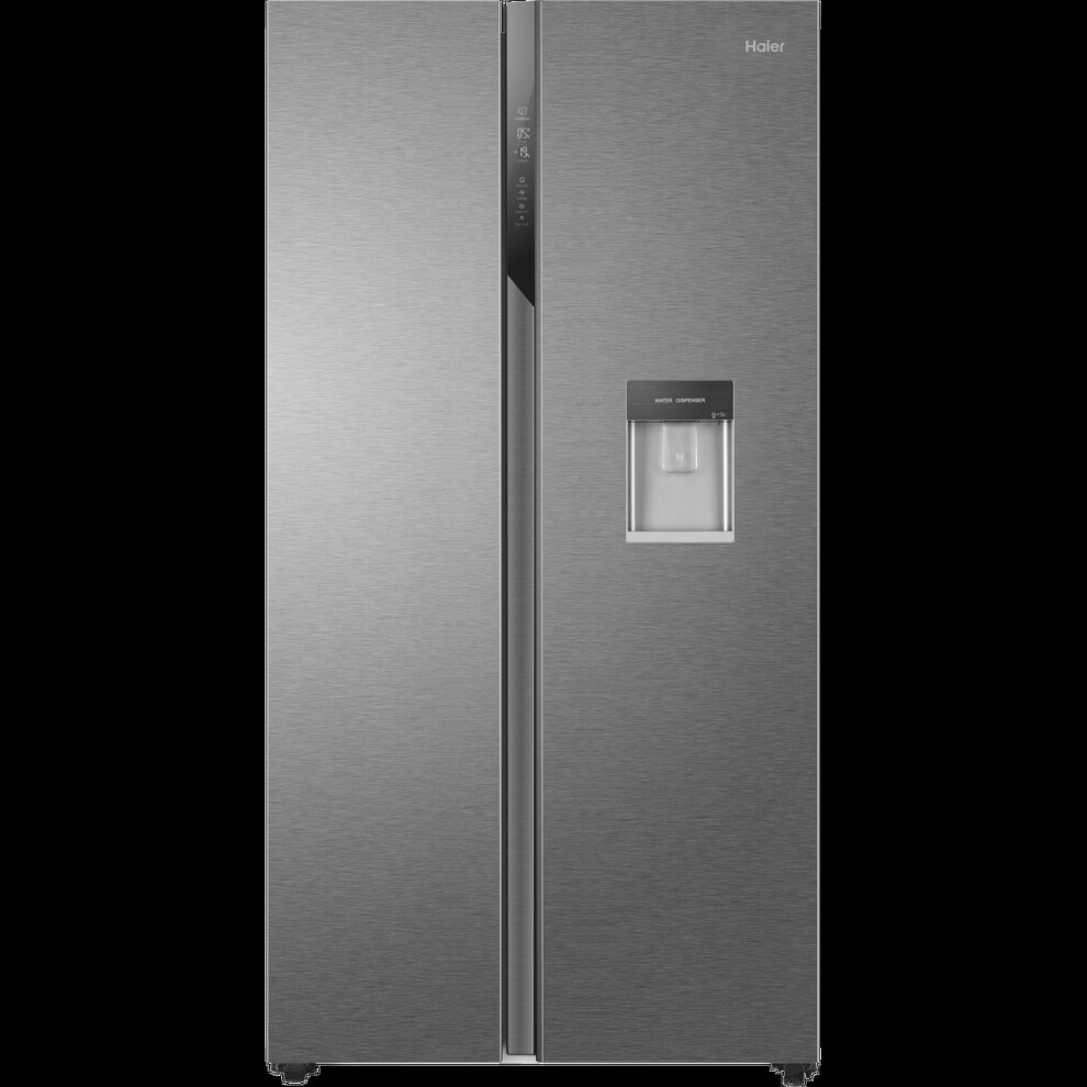 Haier HSR3918EWPG American Fridge Freezer - Silver