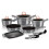 (Moonlight/Silver) Berlinger Haus 12 Pc Cookware Set Pots and Pans 3