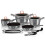 (Moonlight/Silver) Berlinger Haus 12 Pc Cookware Set Pots and Pans 2