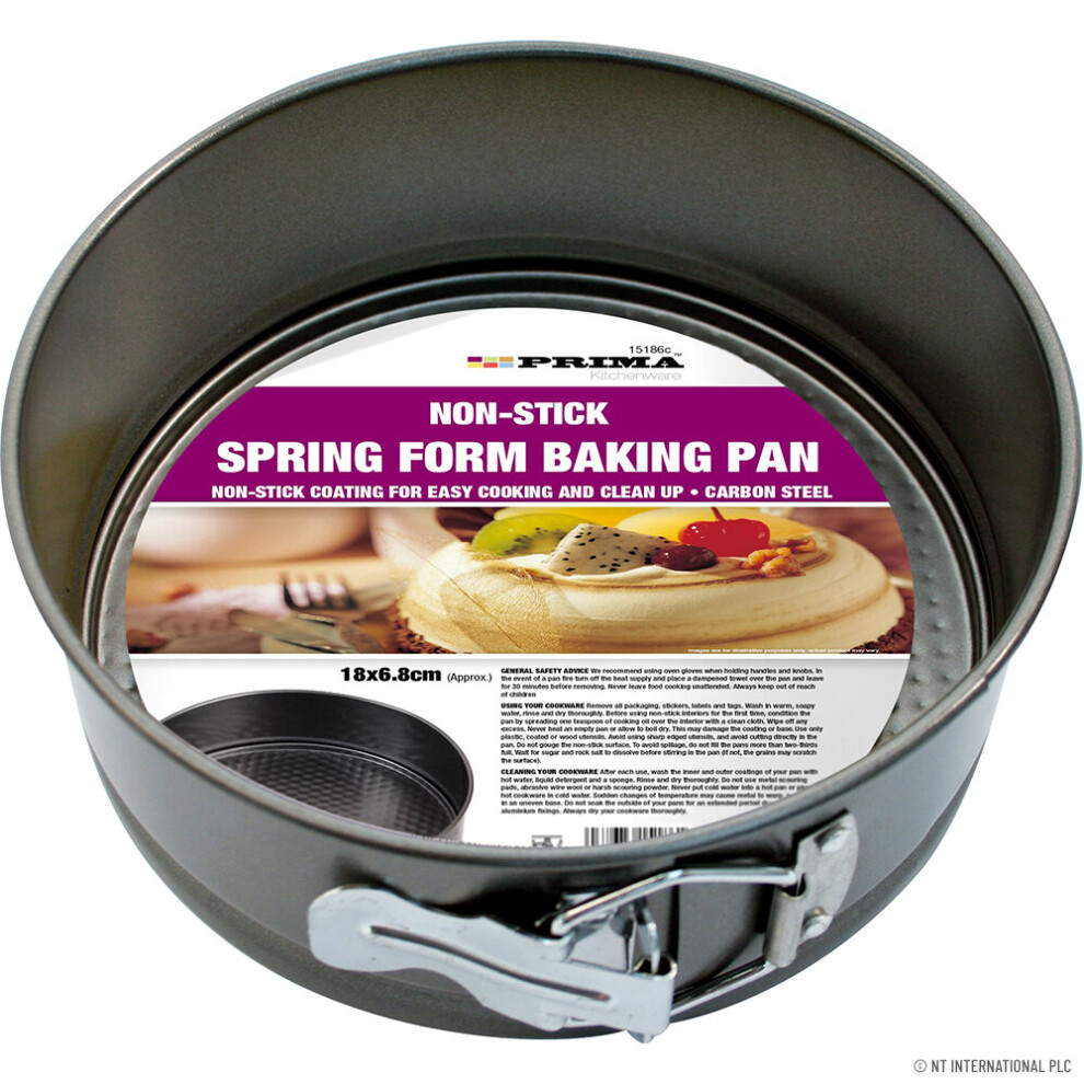 NEW 18CM NON STICK SPRING FORM DEEP ROUND CAKE TIN COOKING BAKING PAN