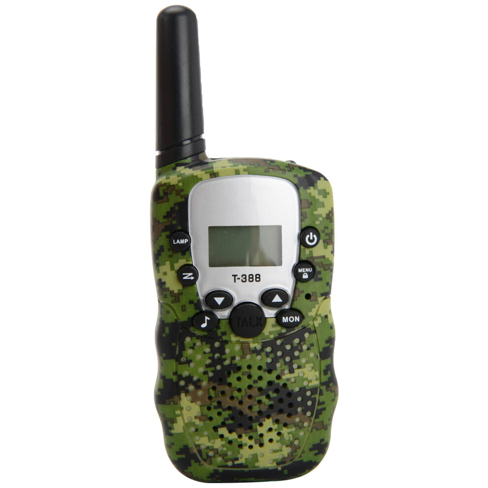 (Green ) 2Pcs Children Walkie Talkies Kids Long Range Walky Talky  8 Channel