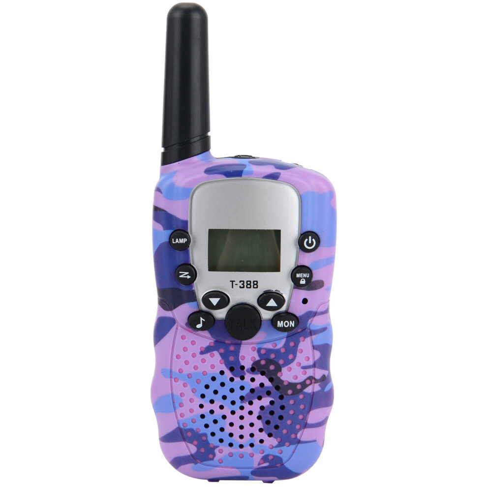 (Purple ) 2Pcs Children Walkie Talkies Kids Long Range Walky Talky  8 Channel