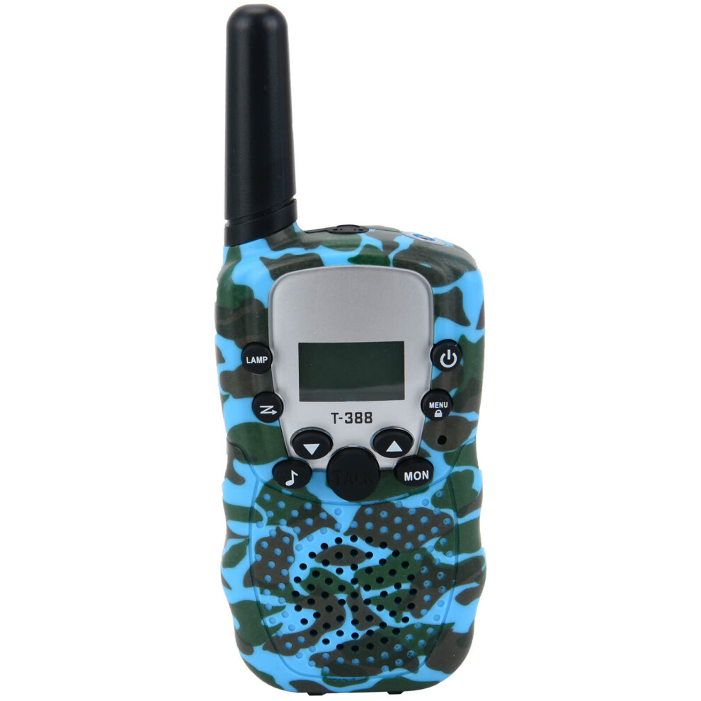 ( ) 2Pcs Children Walkie Talkies Kids Long Range Walky Talky 8 Channel Blue
