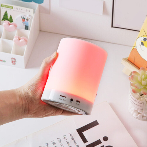 Bluetooth Speaker Dimmable LED Touch Night Light With Alarm Clock 2