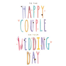 To The Happy Couple Wedding Greeting Card Blooming Wishes Cards