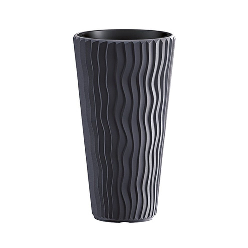 Urbn-Garden (, 1) Stunning Sandy Slim Large Plant Pot Flower Planters Indoor Outdoor Garden Anthracite