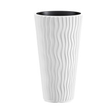 (White, 1) Stunning Sandy Slim Large Plant Pot Flower Planters Indoor Outdoor Garden