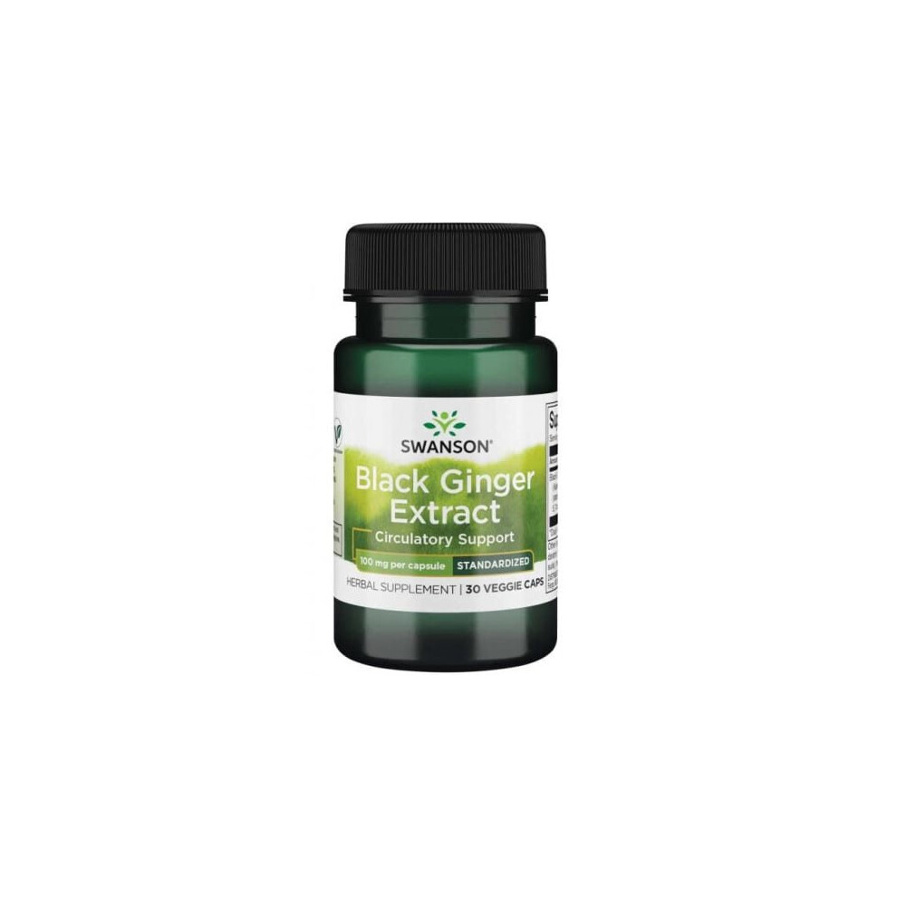 Swanson Black Ginger Extract, 100Mg 30 Vcaps