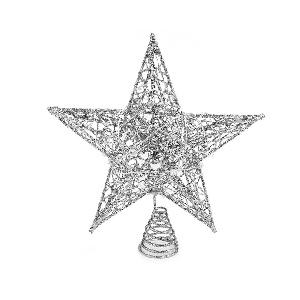 (25cm*28cm) Christmas Tree Topper LED Light Up Star Tree Xmas Ornament Home Party Decoration
