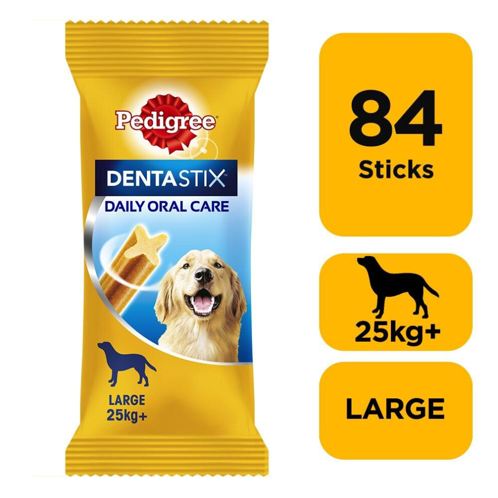 84 Pedigree Dentastix Daily Adult Large Dog Treats 84 Dental Sticks Dog Chews