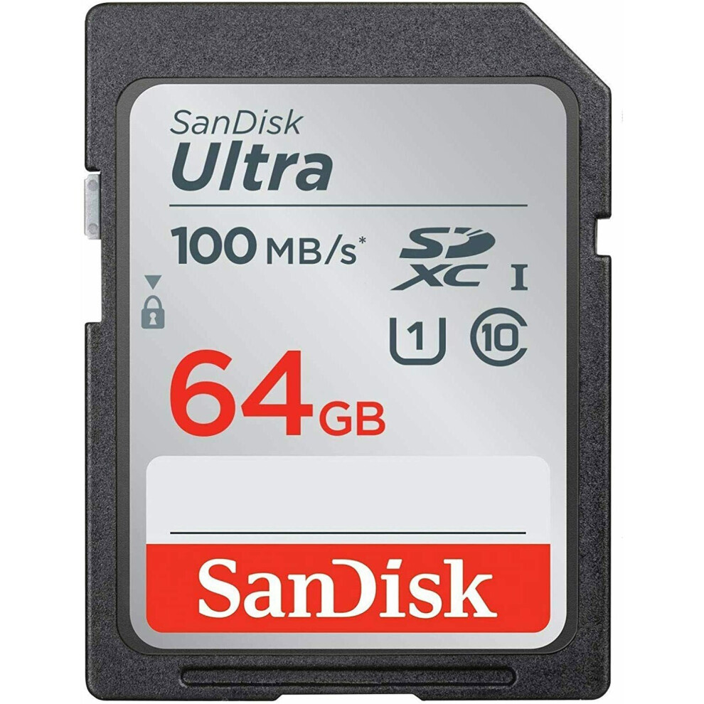 SanDisk Ultra 64 GB SDXC Memory Card up to 100MB/s, Class 10 UHS-I