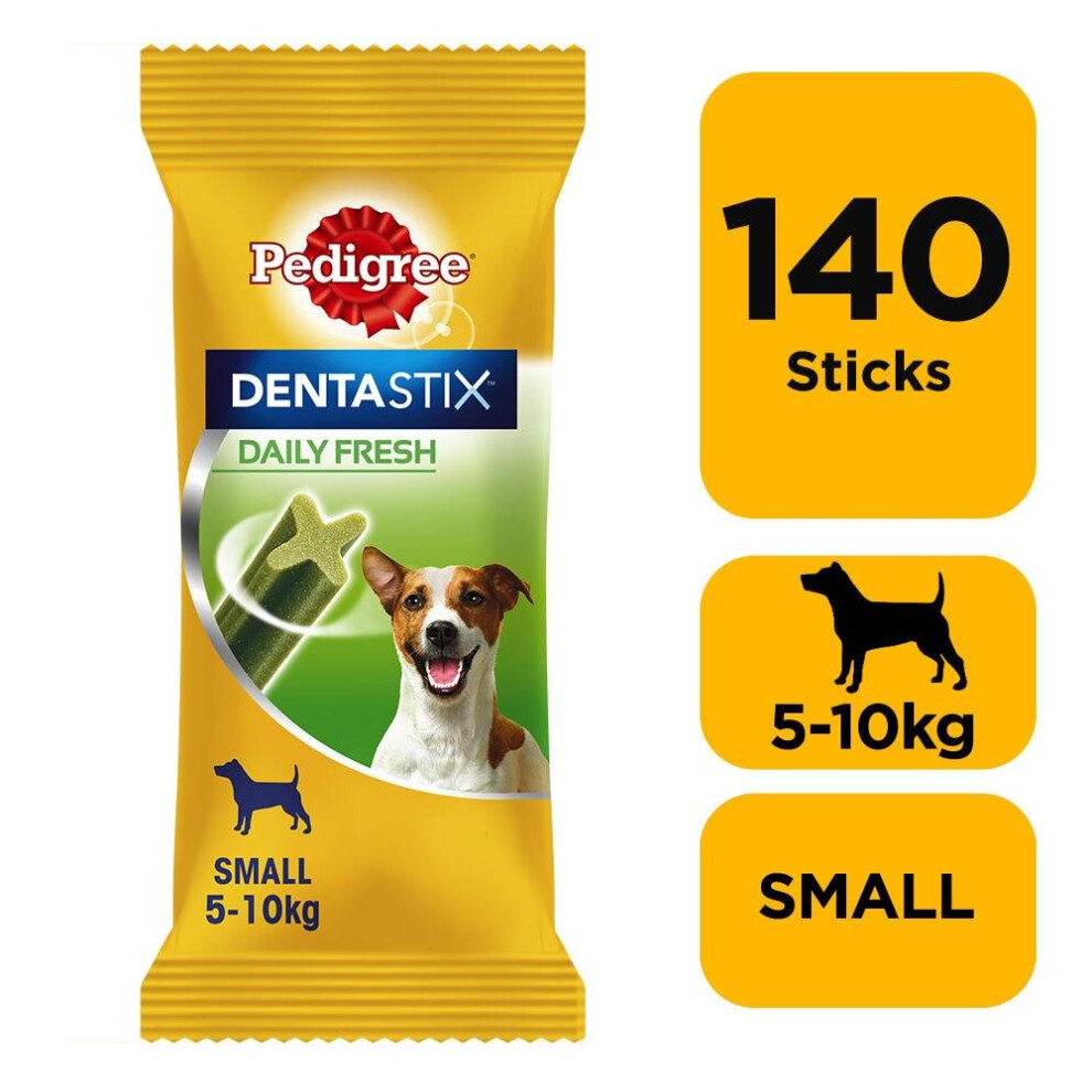 Pedigree DentaStix Daily Small Dog Dental Chews - 140 Sticks, Tartar Control, 425940