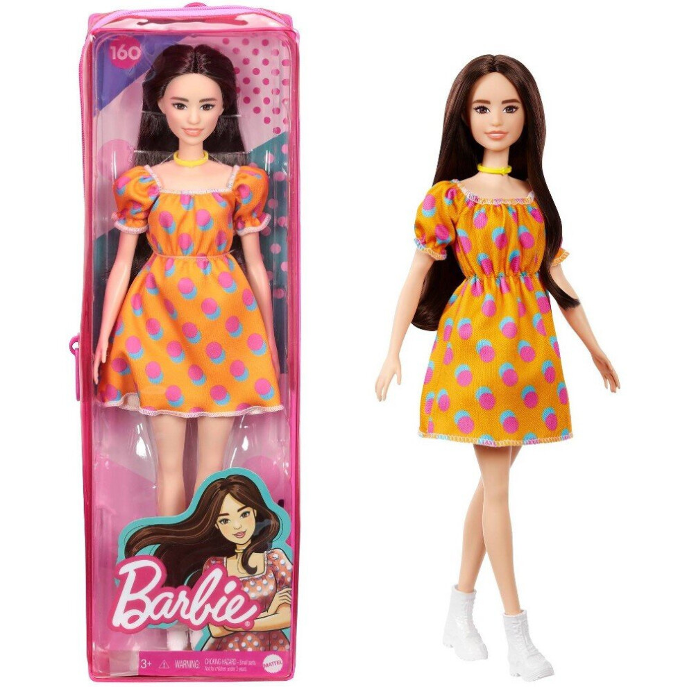 Mattel Barbie Fashion Doll With Polka Dot Dress Grb52