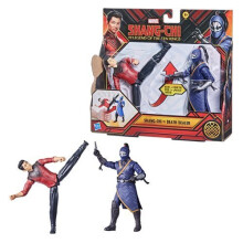 Figura de acción Marvel Hasbro Shang-Chi y La Leyenda de los Diez Anillos, Pack de Batalla Shang-Chi vs. Death Dealer