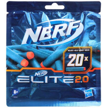 NERF Elite 2.0 Recharge de 20 fléchettes - En mousse NERF Elite 2.0 officielles - compatibles avec les Blasters NERF - Dès 8 ans