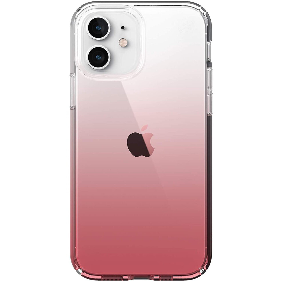 Speck Presidio Perfect-Clear Ombre Cover For iPhone 12, iPhone 12 Pro Case, Clear/Vintage Rose