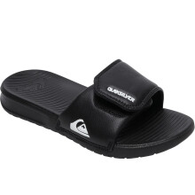 (2.5 UK, Black) Quiksilver Boys Kids Bright Coast Adjustable Sandals Slides Flip Flops Sliders