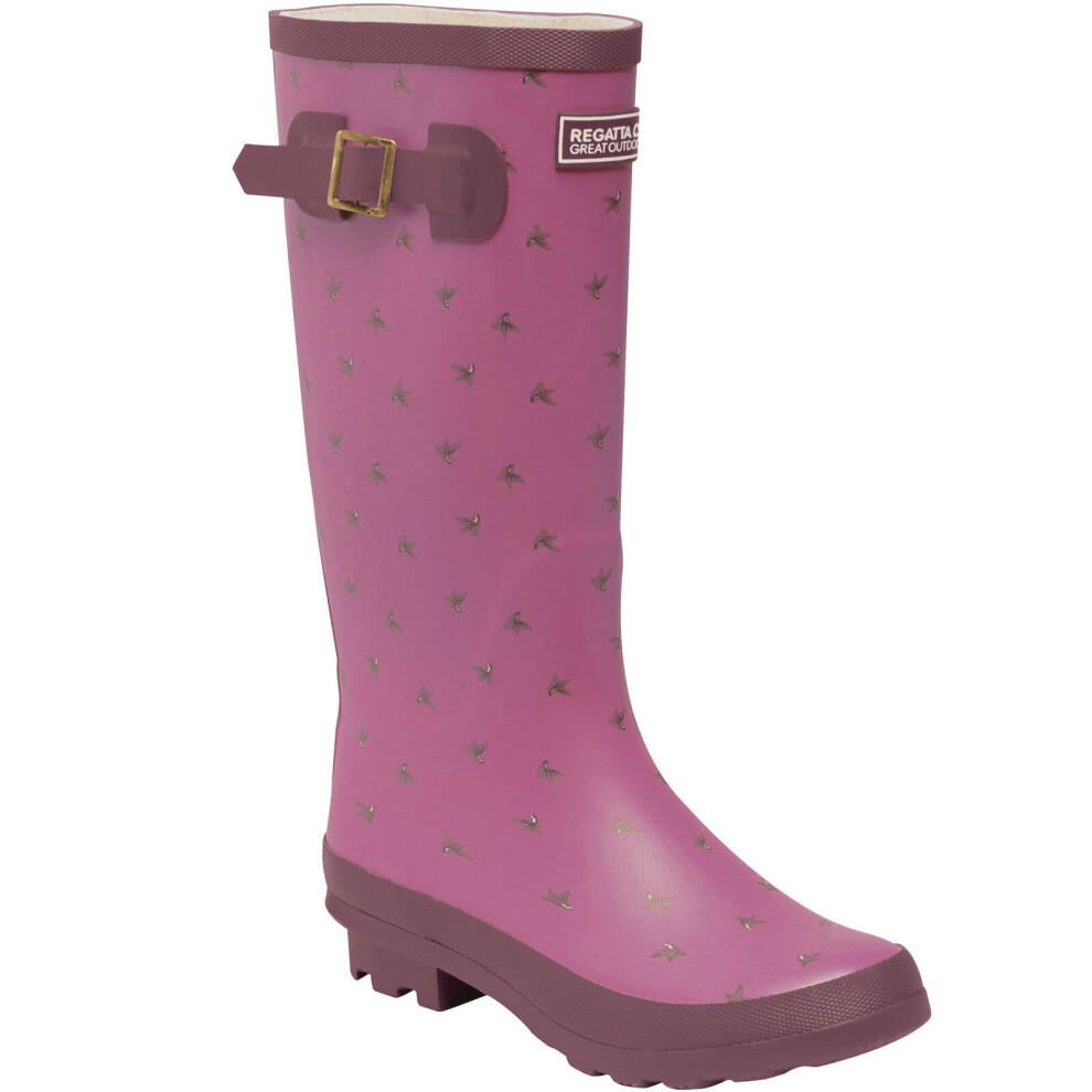(4 UK, Violet Rose Blush) Regatta Womens Fairweather II Waterproof Outdoor Wellies Wellington Boots