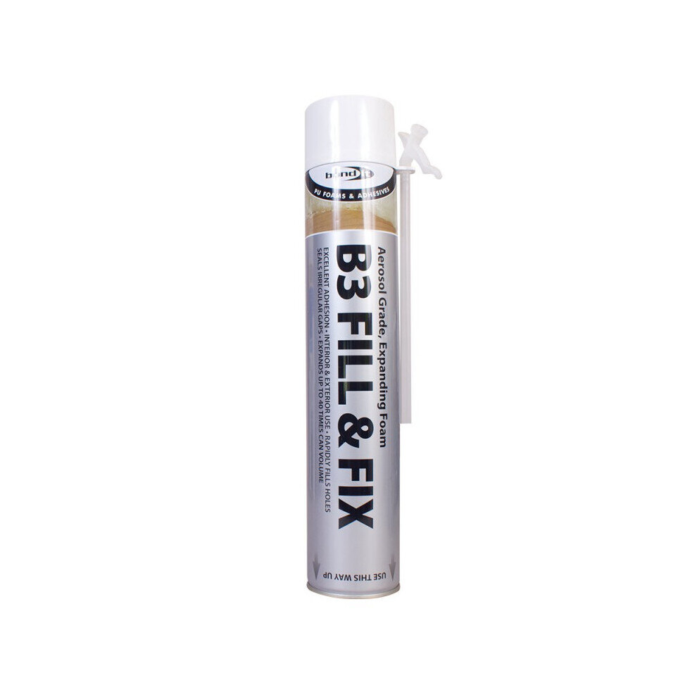 (Beige 750Ml - B3 Fill Fix Aerosol Expanding Foam) B1 Foam B3 Fill & Fix Aerosol Foam Gun 5060021361905