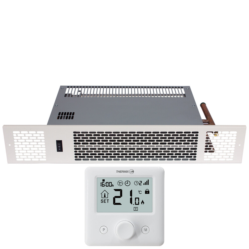 Mylek (1.7Kw, ) 24/7 Wireless App Plinth Heater Thermostat White