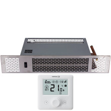 (1.5kW, Brushed Stainless Steel) Mylek 24/7 Wireless App Plinth Heater Thermostat