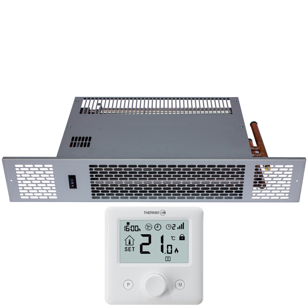 Mylek (1.2Kw, ) 24/7 Wireless App Plinth Heater Thermostat Silver