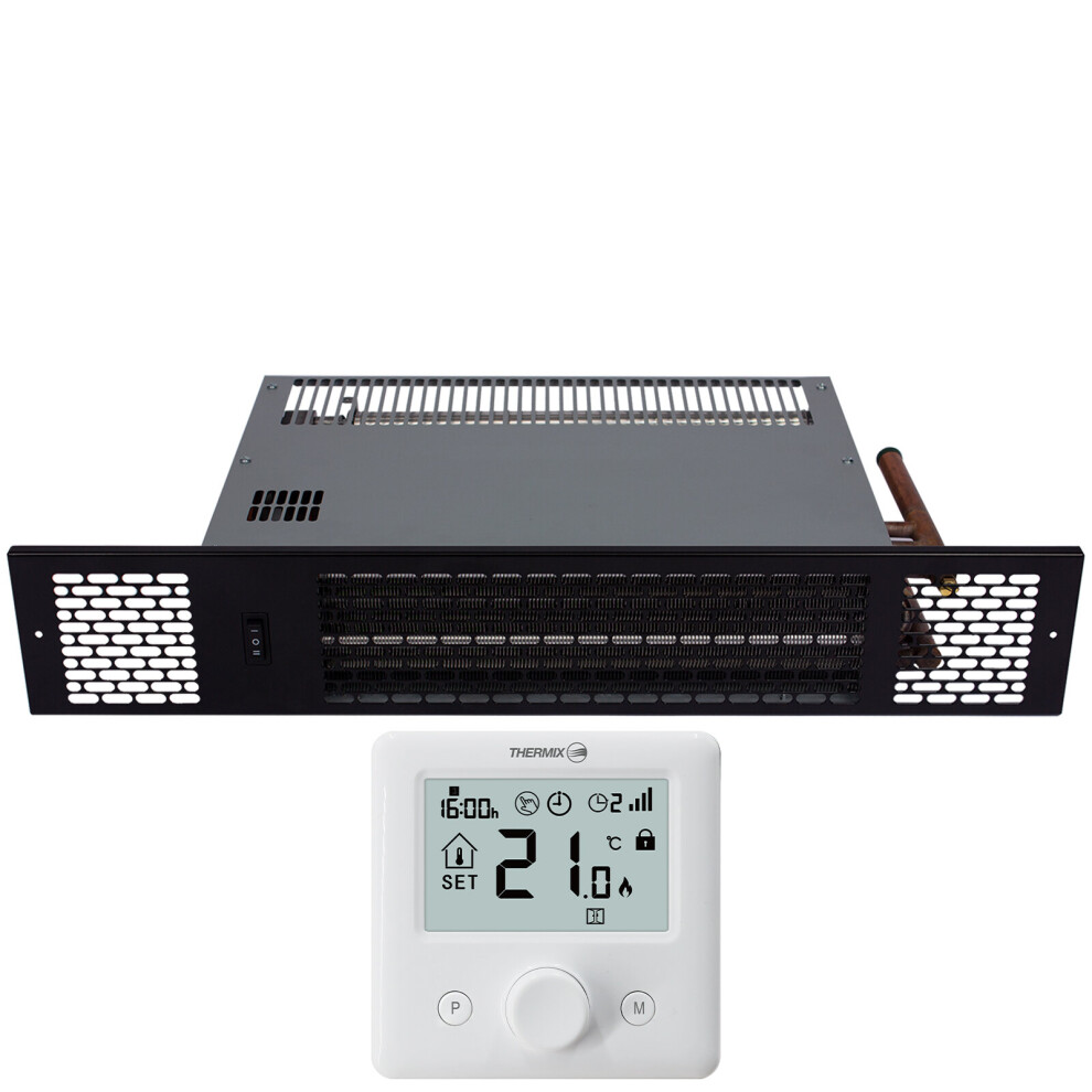 Mylek (1.7Kw, ) 24/7 Wireless App Plinth Heater Thermostat Black
