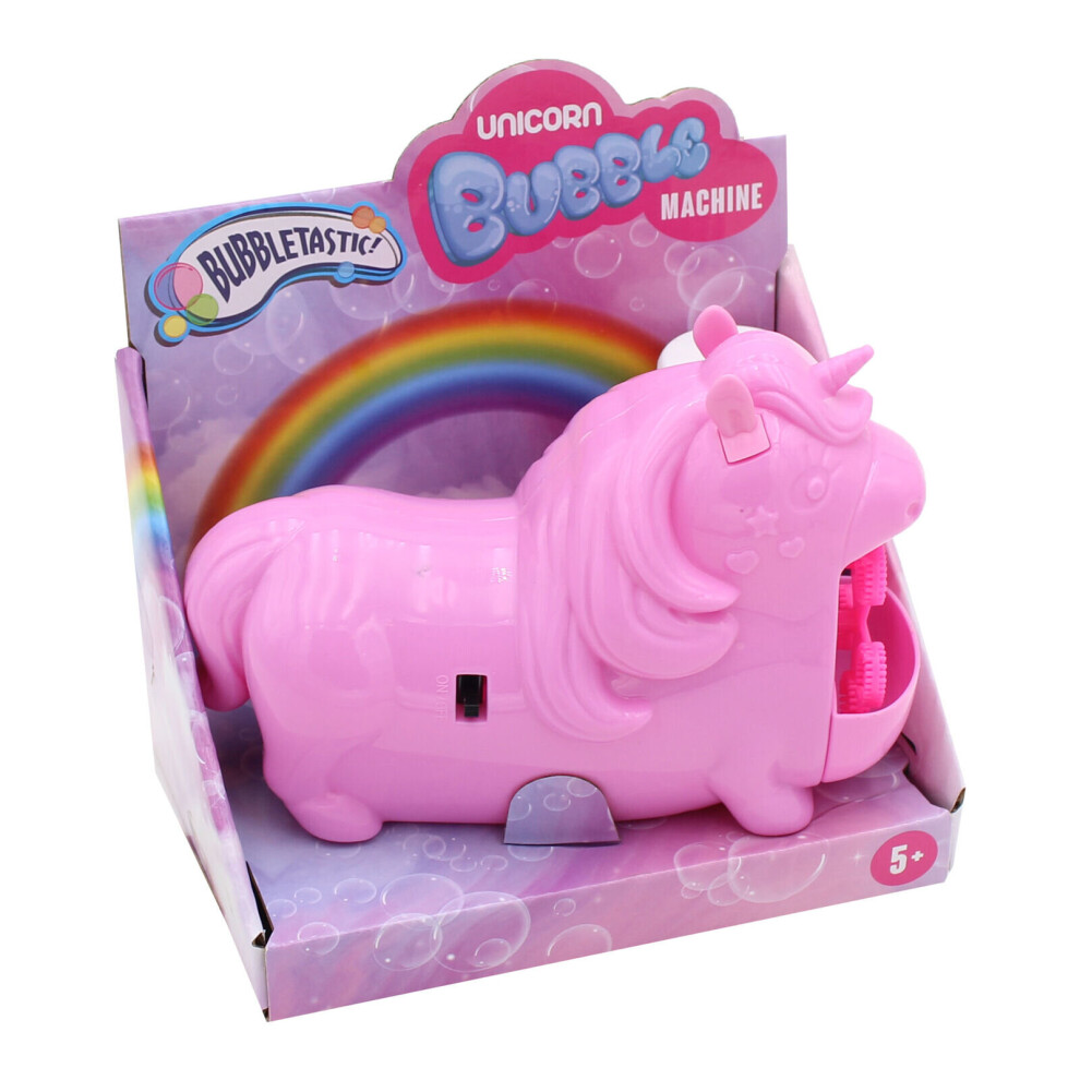 Children's Bubble Blower Machine and Solution - Unicorn Design - 5yrs+