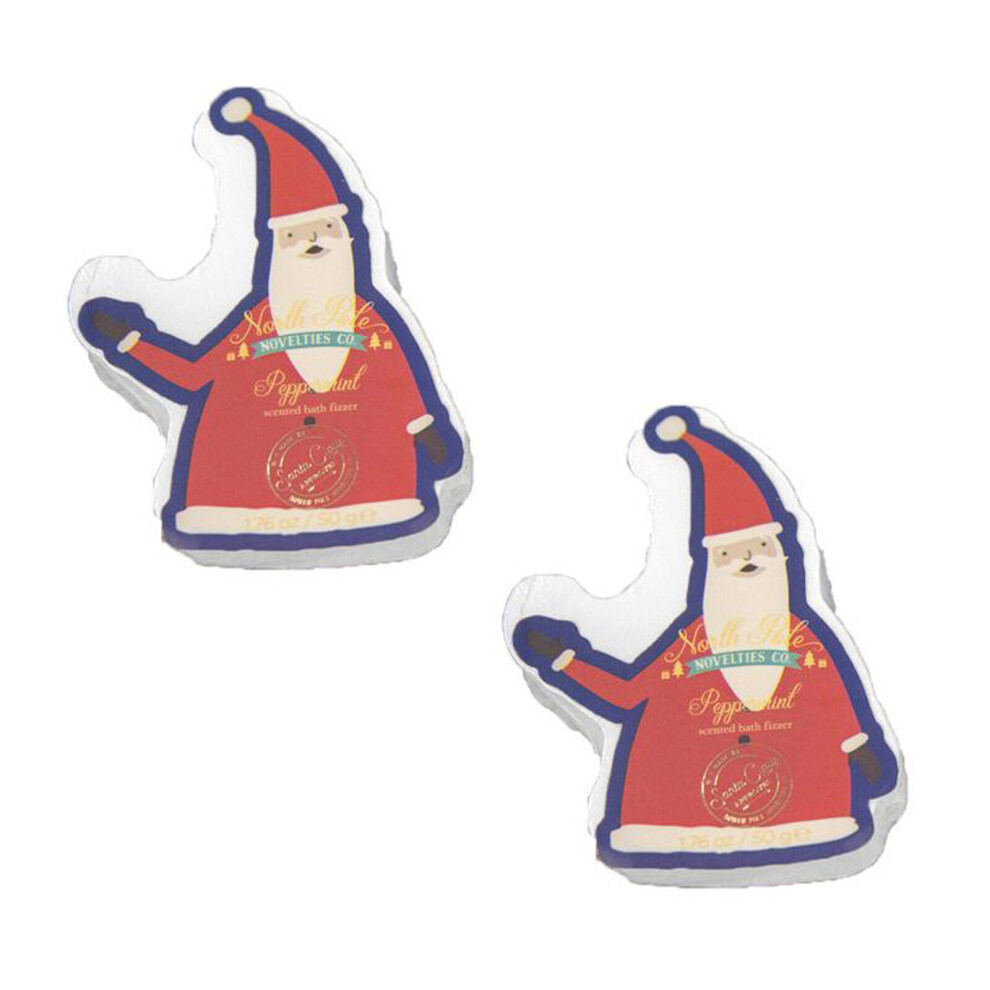 Christmas Novelty Santa Mini Bath Bomb / Fizzer Set of 2