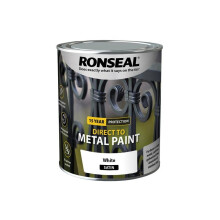 Ronseal Direct to Metal Paint White Satin 750ml 39199