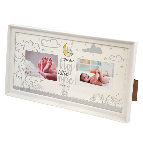 Baby Keepsake Double Photo Frame - Dream Big Little One