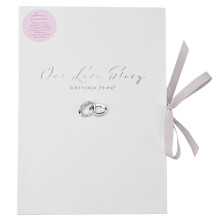 Amore Wedding Engagement Record Book Keepsake - White Our Love Story